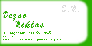 dezso miklos business card